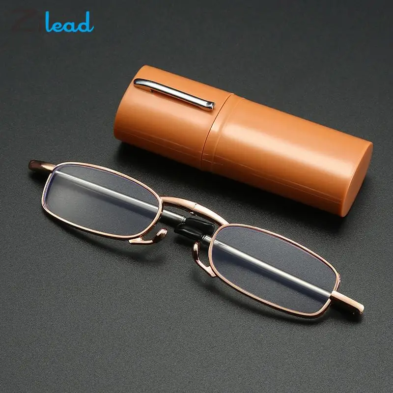 Zilead Mini Tasarım okuma gözlüğü Unisex Taşınabilir Katlanır Presbiyopi Gözlük Kadın Erkek Hafif Okuyucular Gözlük
+1+4