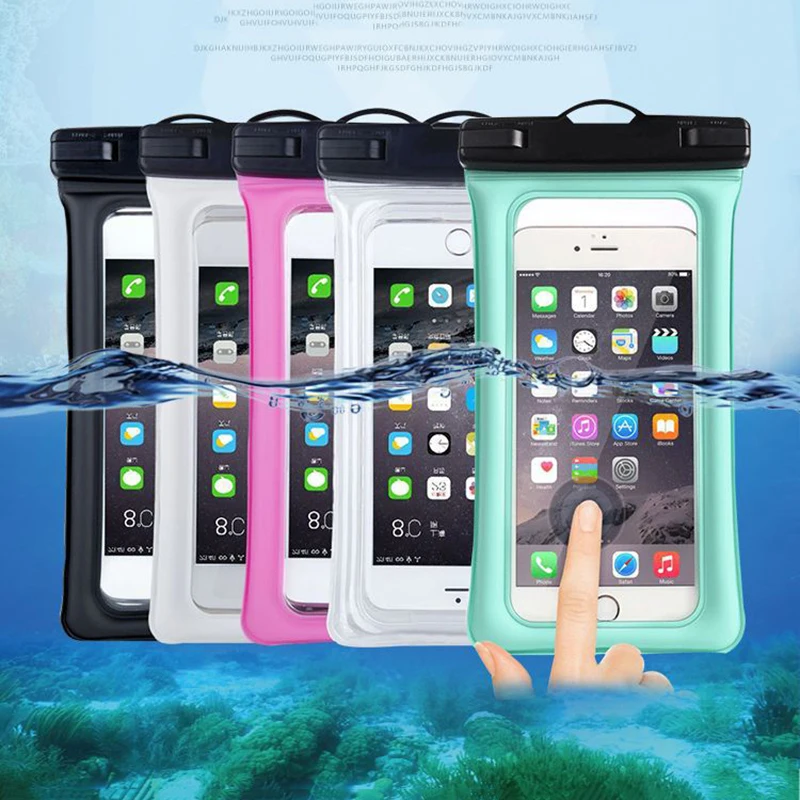 Şamandıra Hava Yastığı Su Geçirmez yüzme kiti İçin Apple iPod Touch 4 5 6 cep telefonu kılıfı Evrensel Dalış Kuru Kılıfı